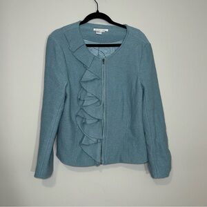 WinterSilks‎ Ruffle Front Wool Silk Lined Jacket